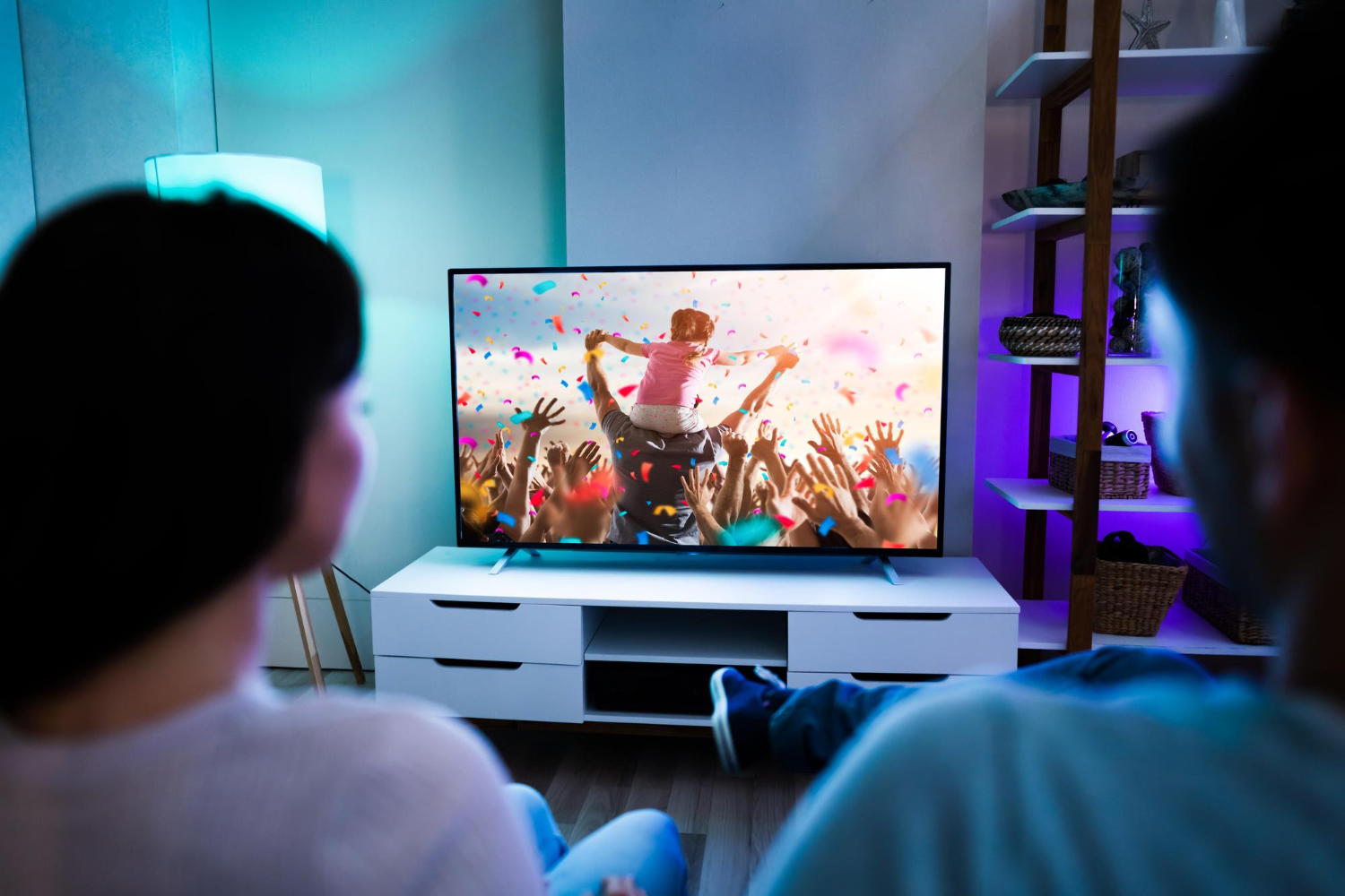 watching tv