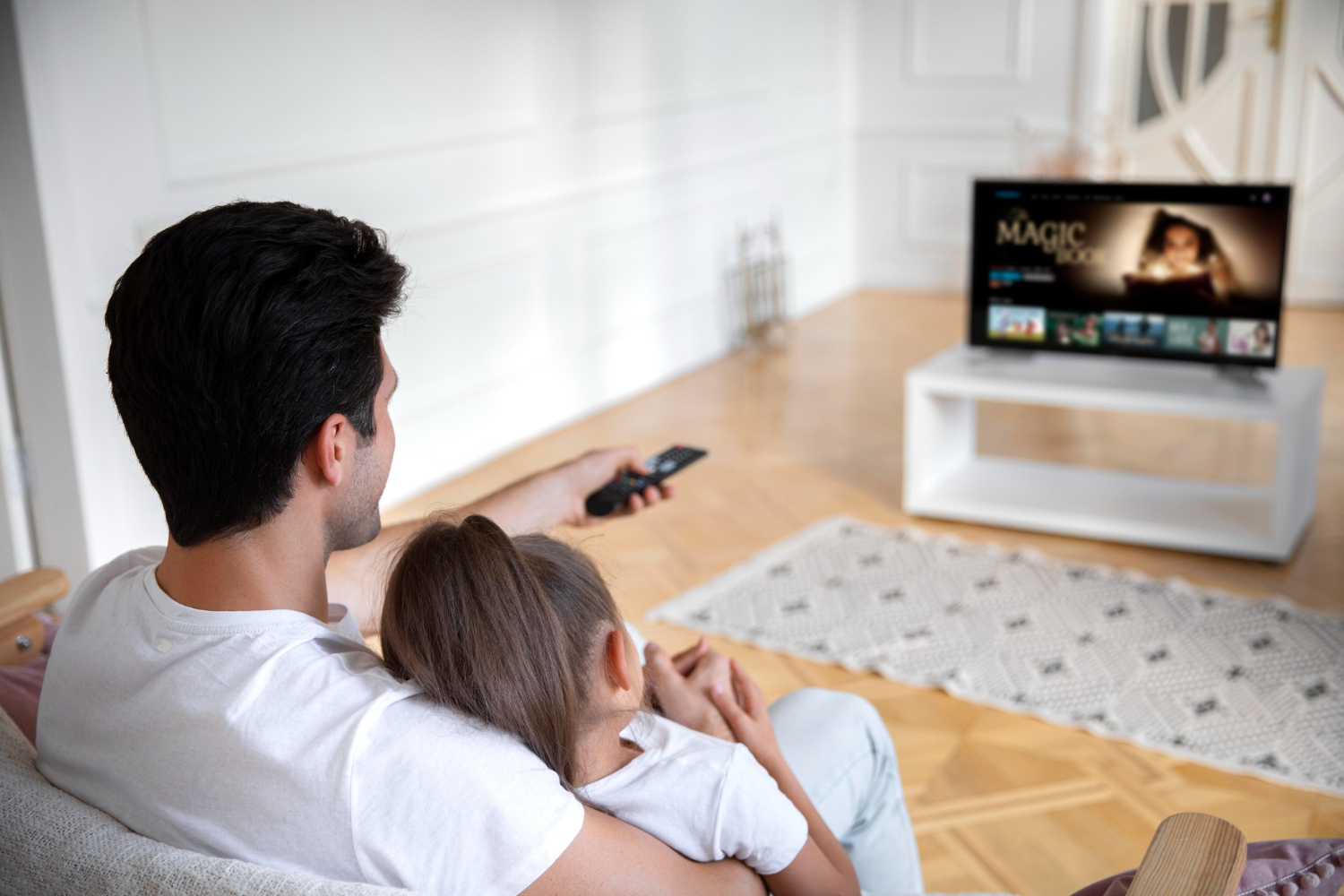 watching tv