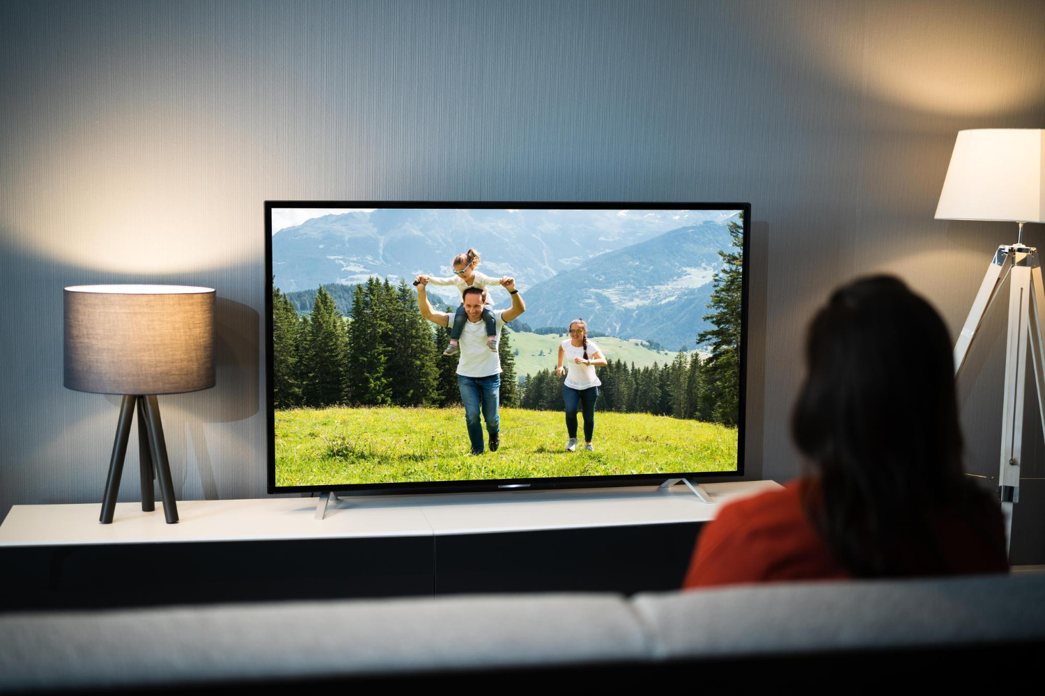 watching tv
