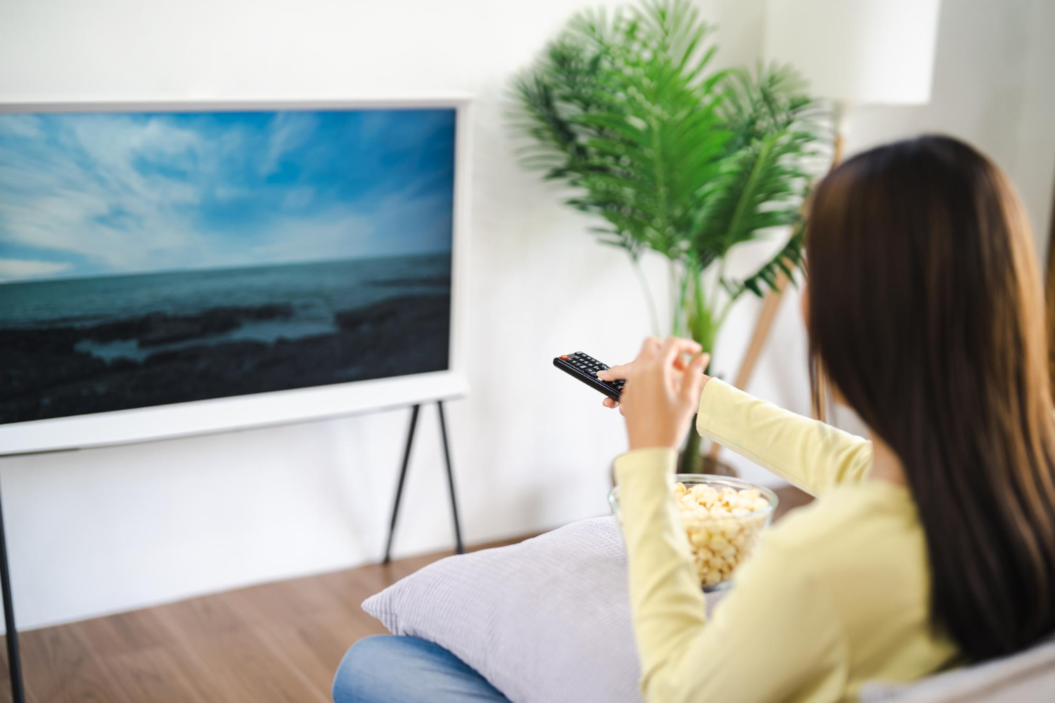 watching tv